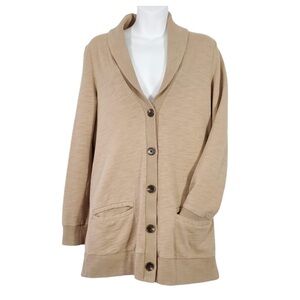 JCrew Rumpled French Terry Cardigan Size Small